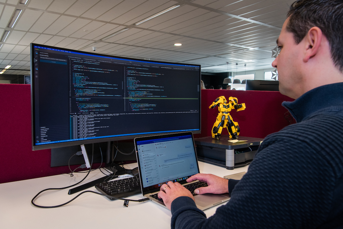 Developer aan het werk